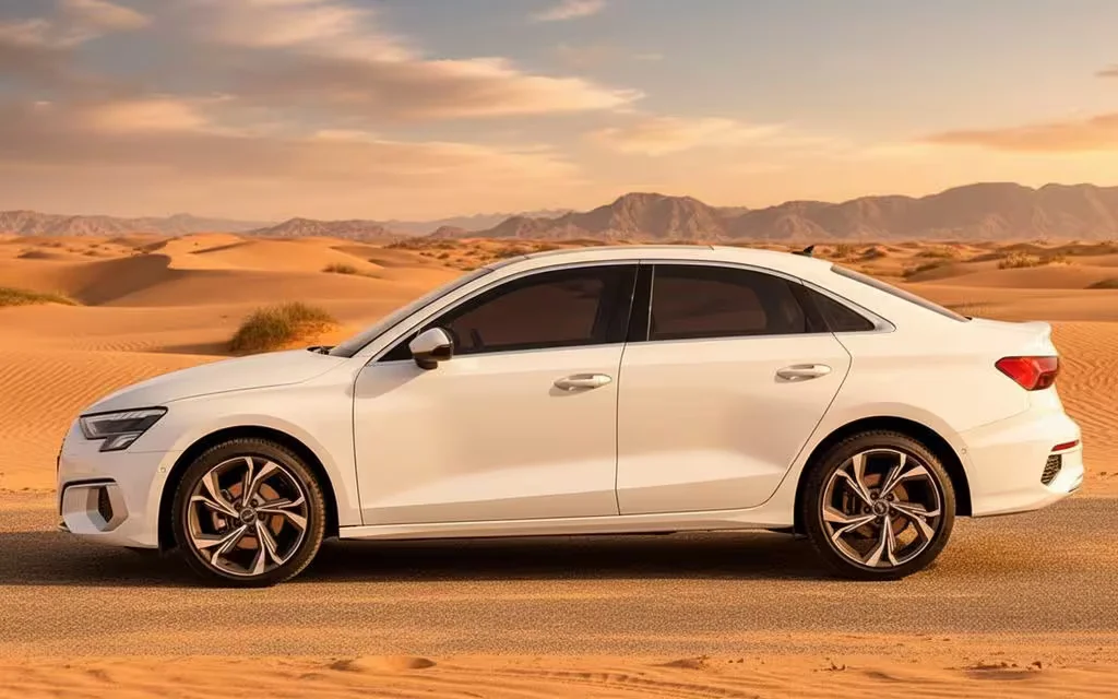 Audi A3 2024 White side profile