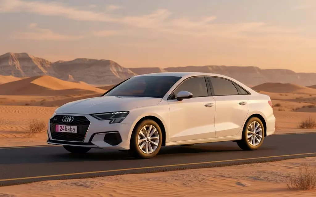 Audi A3 2024 White side profile