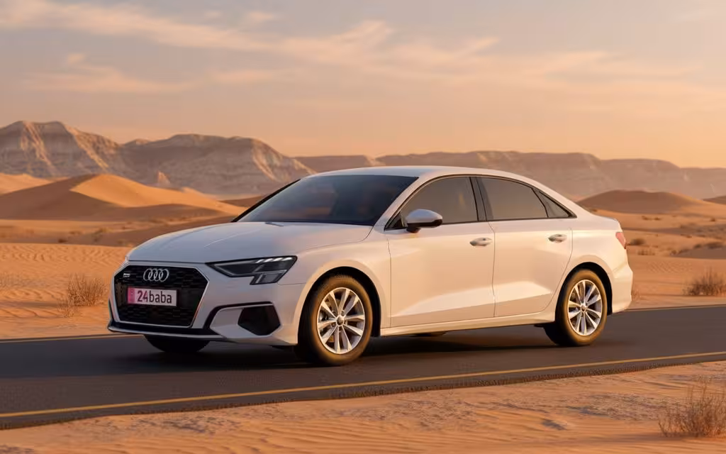 Audi A3 2024 White side profile