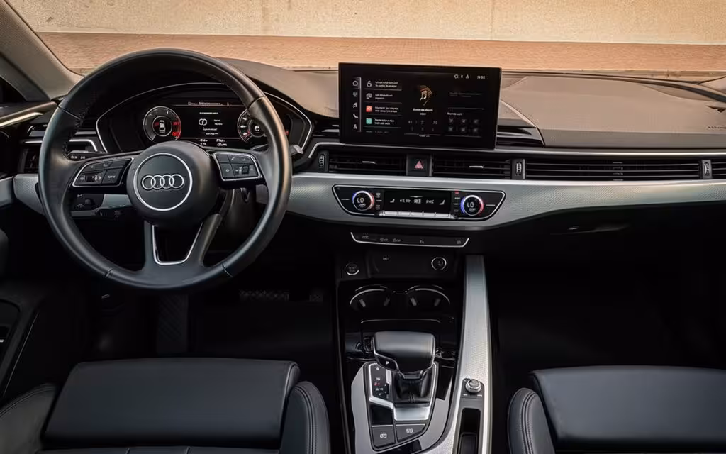 Audi A5 2023 dashboard and infotainment – rental in Dubai
