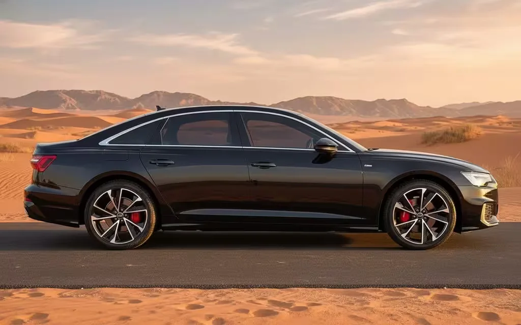 Audi A6 2022 Black side profile