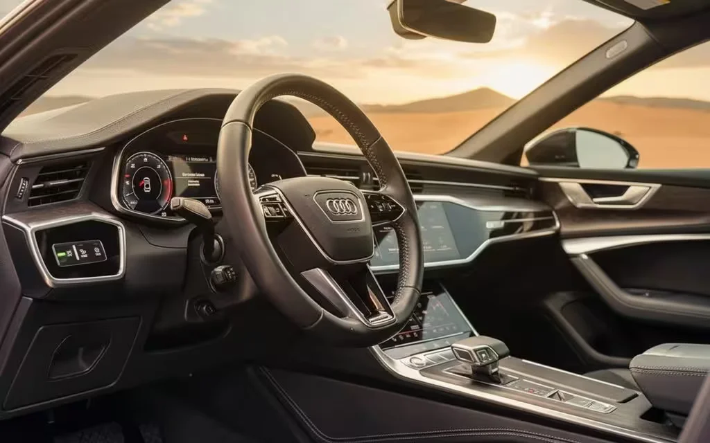 Audi A6 2022 interior view showing trim