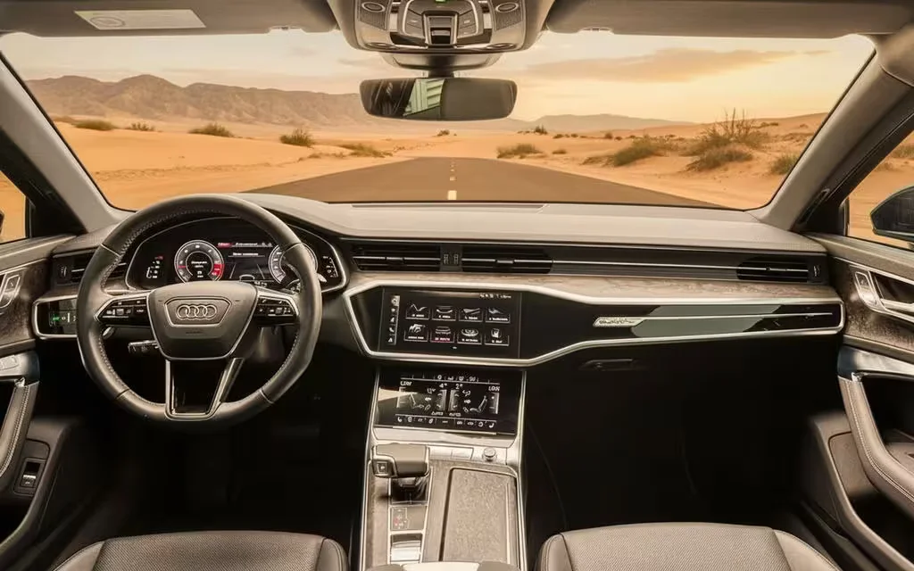 Audi A6 2022 interior view showing trim