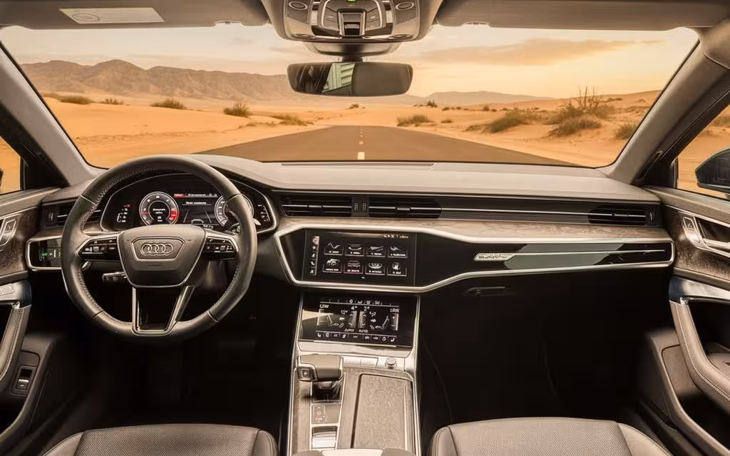 Audi A6 2022 interior view showing trim