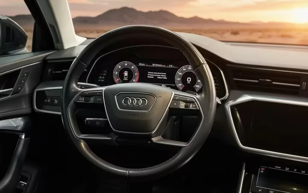 Audi A6 2023 interior view showing trim