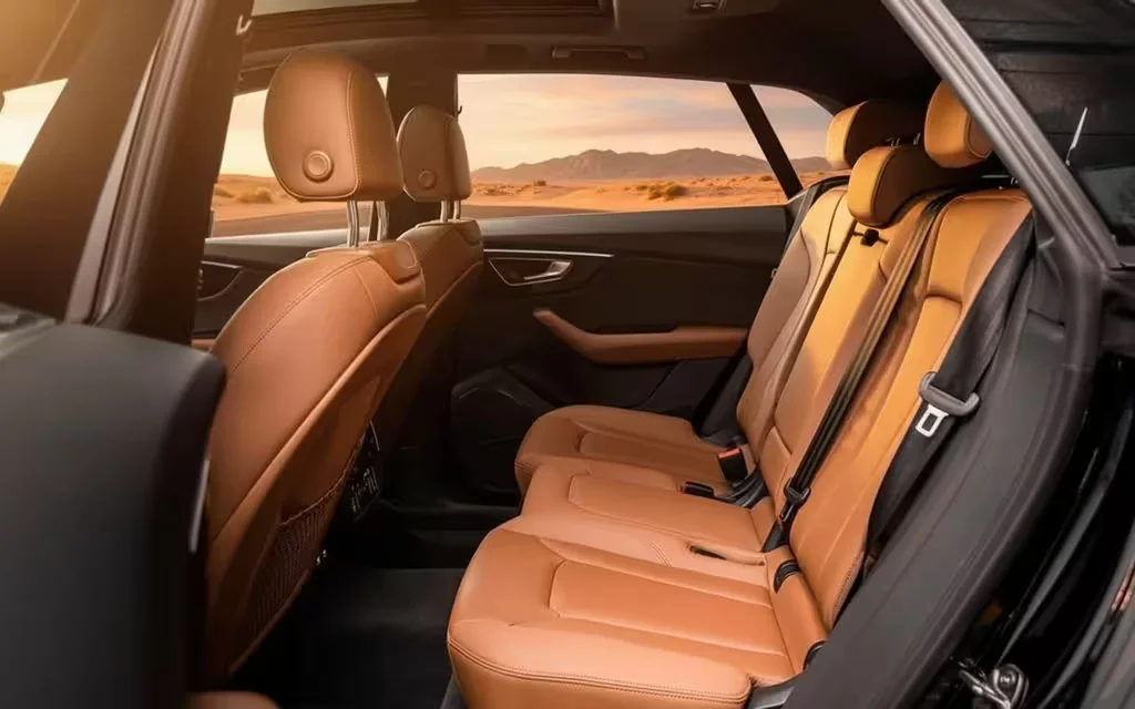 Audi Q8 2022 leather seats and cabin – rental in Dubai