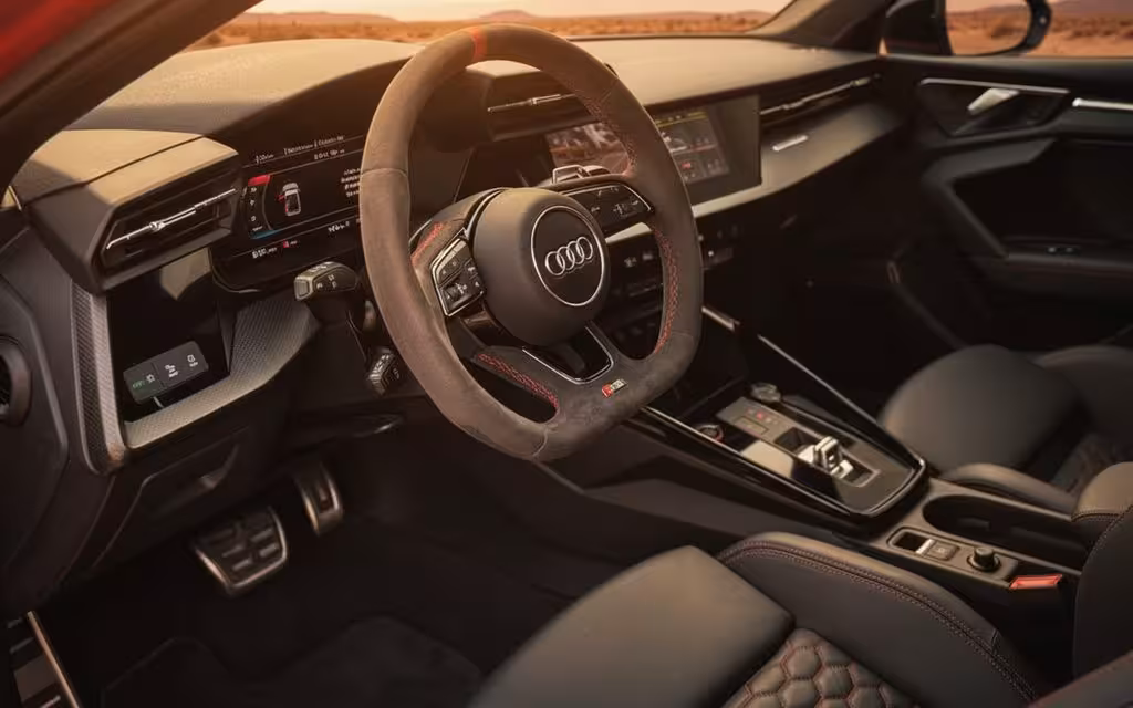 Audi Rs3 2024 dashboard and infotainment – rental in Dubai