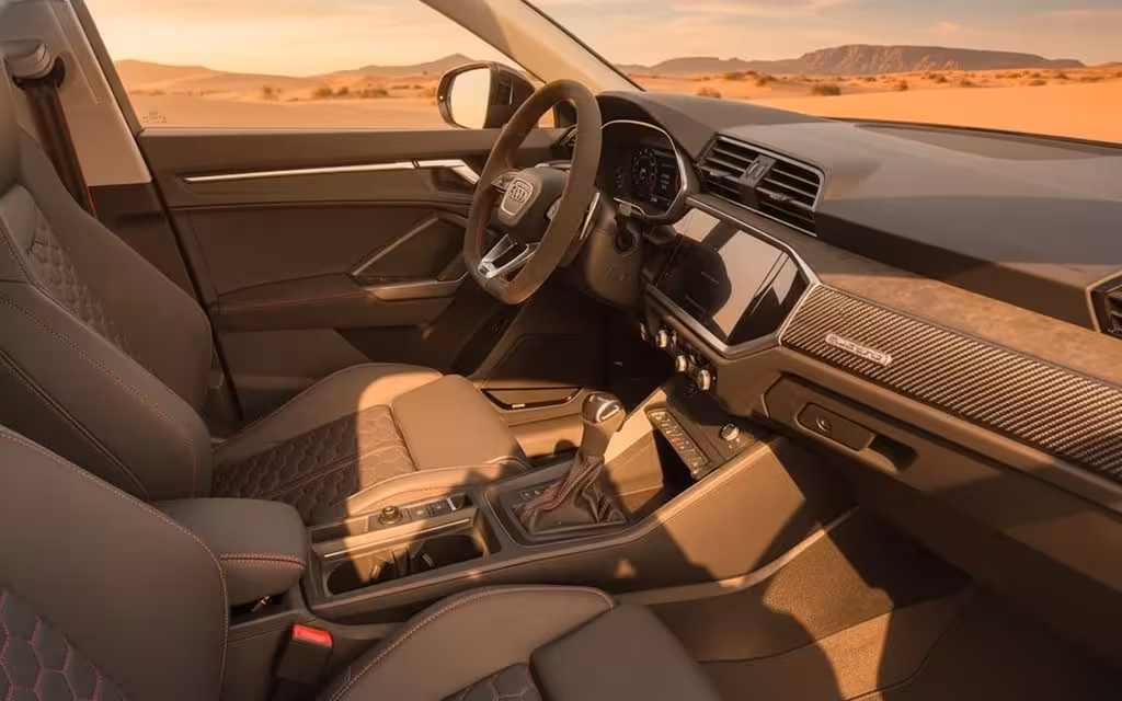 Audi RsQ3 2022 interior view showing trim