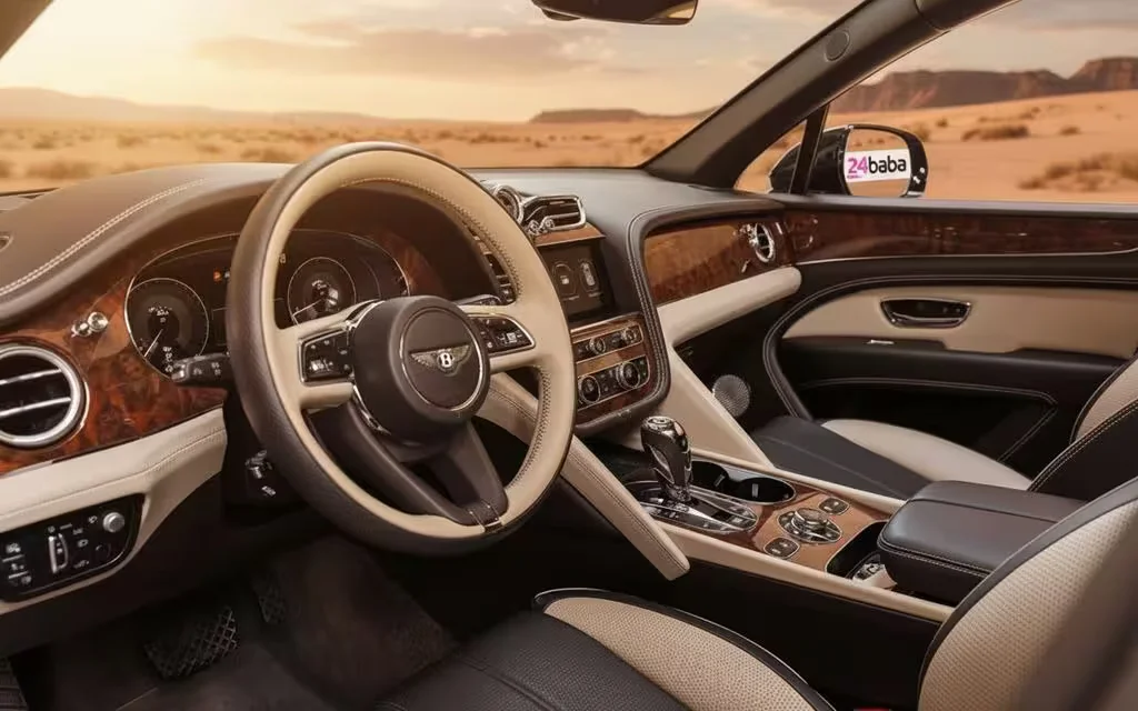 Bentley Bentayga 2022 dashboard and infotainment – rental in Dubai