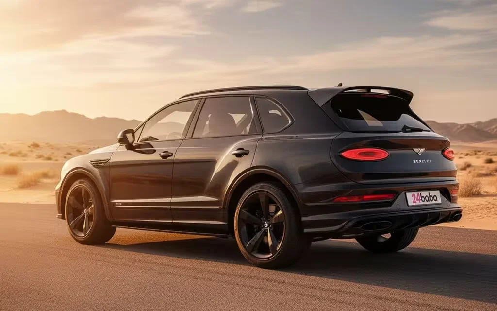 Bentley Bentayga 2022 Black side profile – rental in Dubai