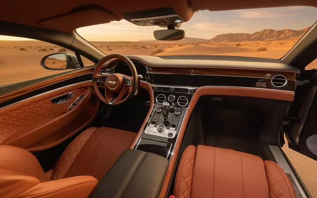 Bentley ContinentalGt Gtc 2025 interior view showing trim – rental in Dubai