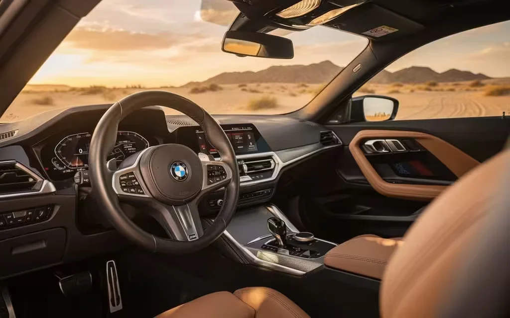 Bmw 230 2022 interior view showing trim – rental in Dubai