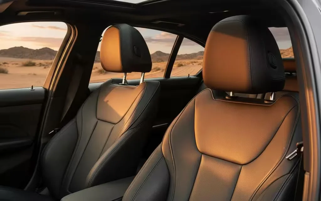 Bmw 330 2021 leather seats and cabin – rental in Dubai