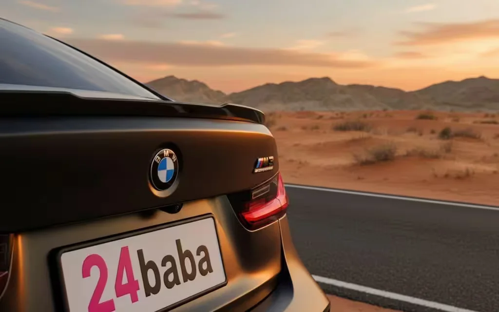 Bmw 330 2021 Black rear view showing taillights – rental in Dubai