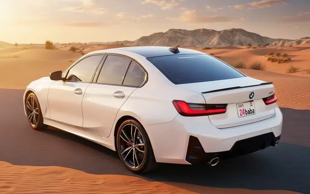 Bmw 330 2023 alloy wheel close up – rental in Dubai