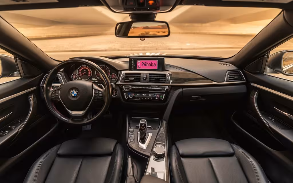 Bmw 430 2021 interior view showing trim – rental in Dubai