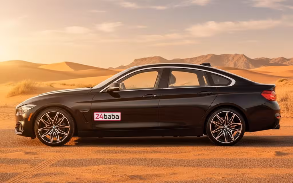 Bmw 430 2021 Black side profile – rental in Dubai