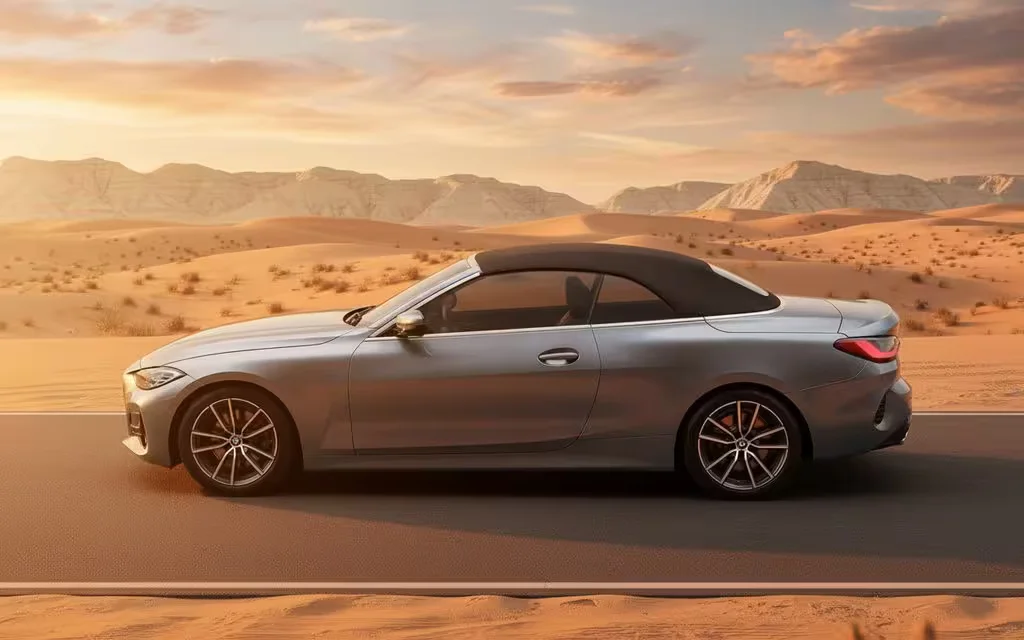 Bmw 430 2022 Grey side profile – rental in Dubai