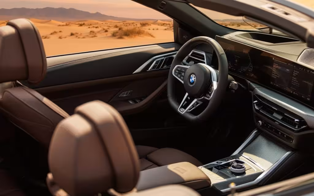 Bmw 430 2025 steering wheel close up – rental in Dubai
