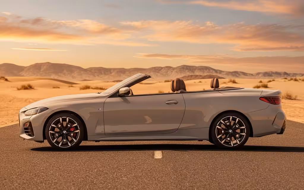 Bmw 430 2025 Grey side profile – rental in Dubai