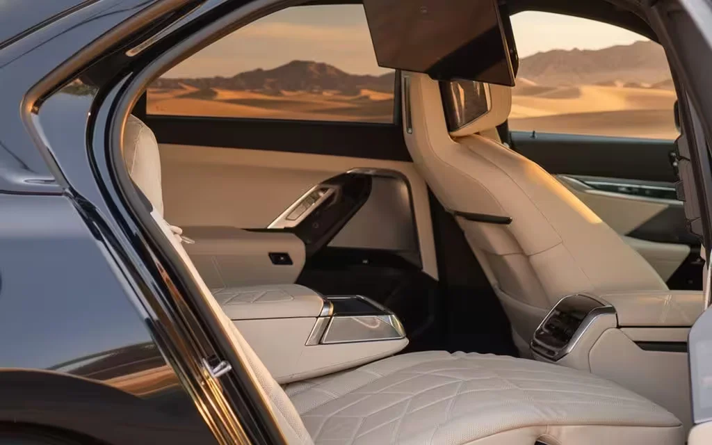 Bmw 735 2023 interior view showing trim – rental in Dubai