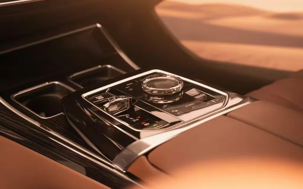 Bmw 735 2023 interior view showing trim – rental in Dubai