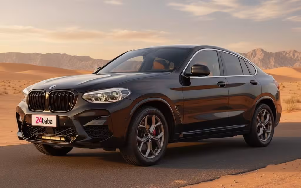 Bmw X4 2020 Black side profile – rental in Dubai