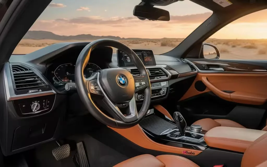 Bmw X4 2020 interior view showing trim – rental in Dubai