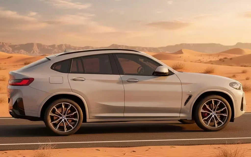 Bmw X4 2024 Grey side profile – rental in Dubai
