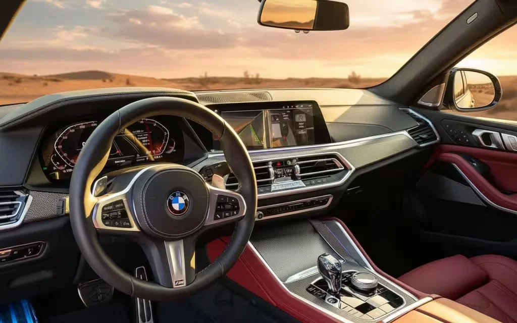 Bmw X6 2022 dashboard and infotainment – rental in Dubai