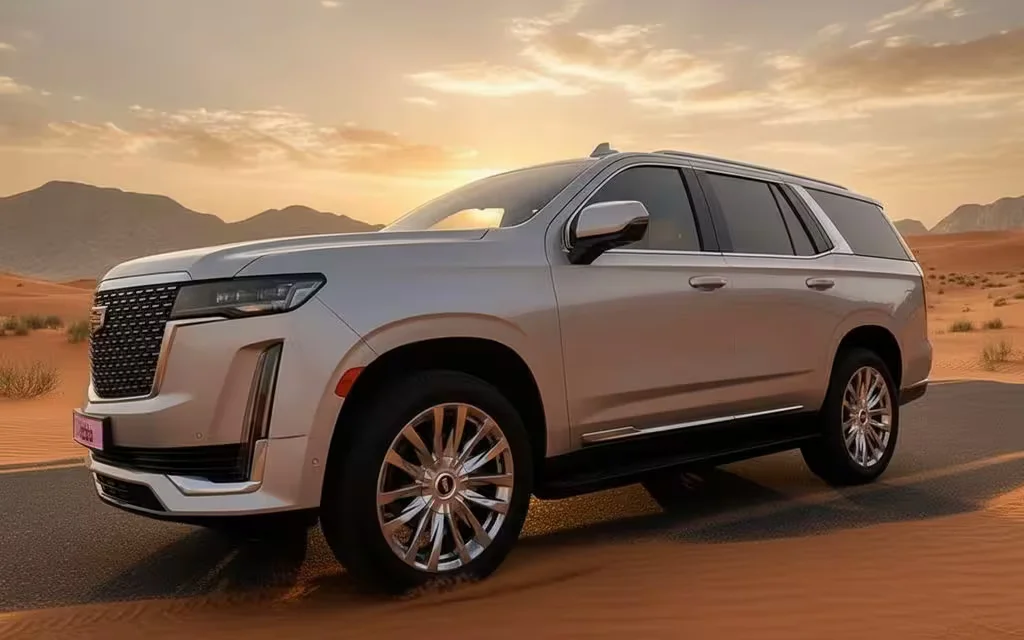 Cadillac Escalade 2021 Beige side profile – rental in Dubai