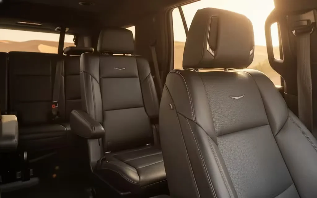 Cadillac Escalade 2022 leather seats and cabin – rental in Dubai