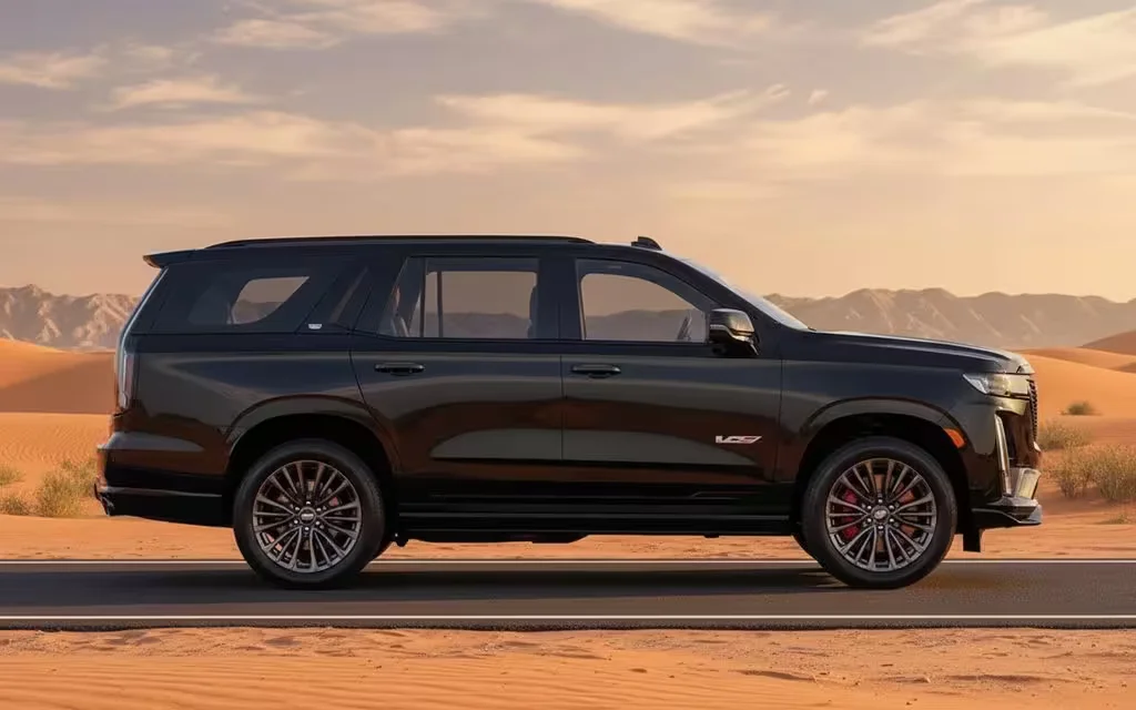 Cadillac Escalade 2023 leather seats and cabin – rental in Dubai