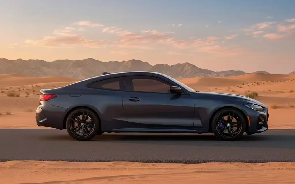 Bmw 430 2022 Grey side profile – rental in Dubai