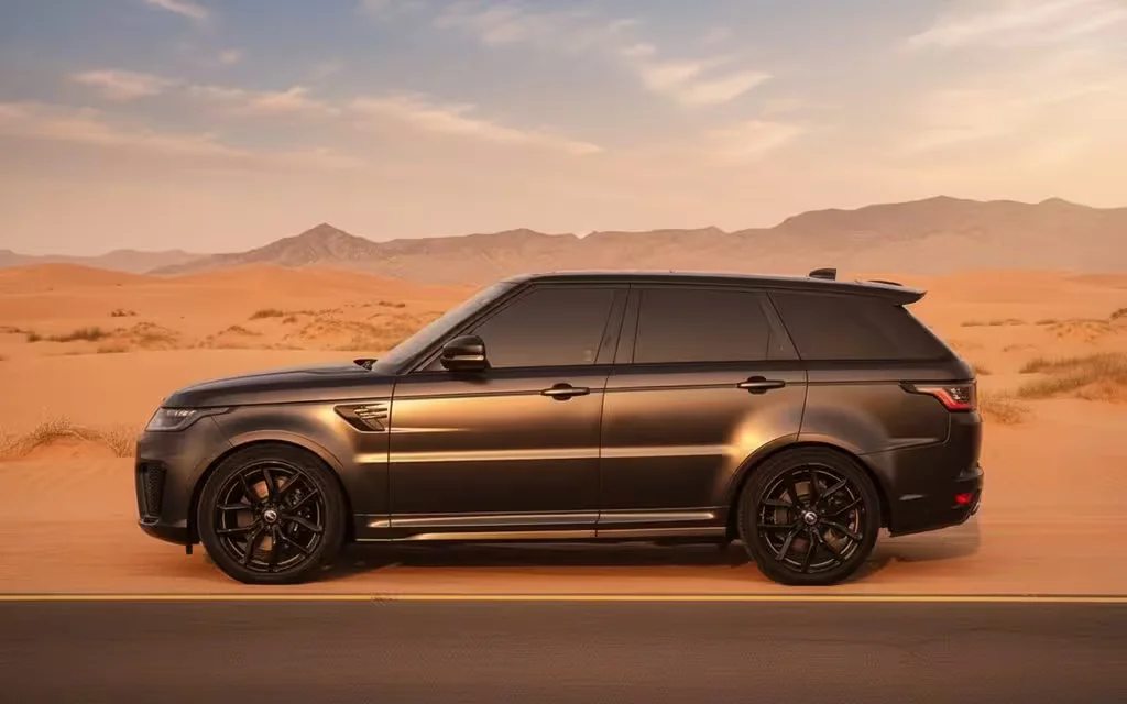 LandRover RangeRoverSport 2021 Grey side profile – rental in Dubai