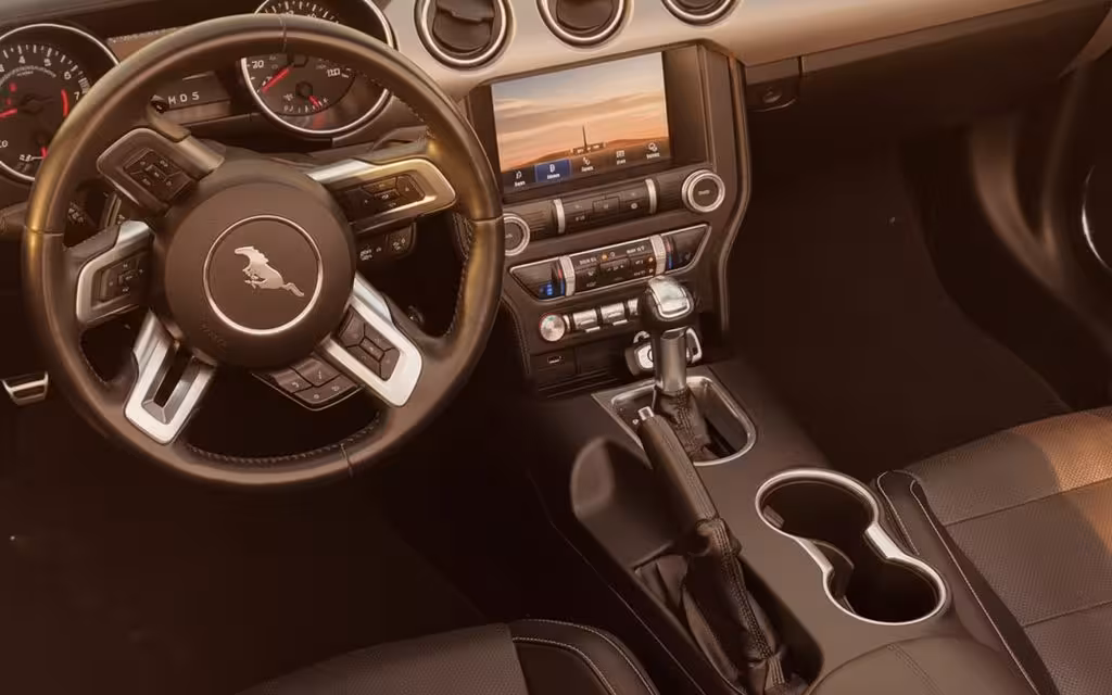 Ford Mustang 2020 interior view showing trim – rental in Dubai