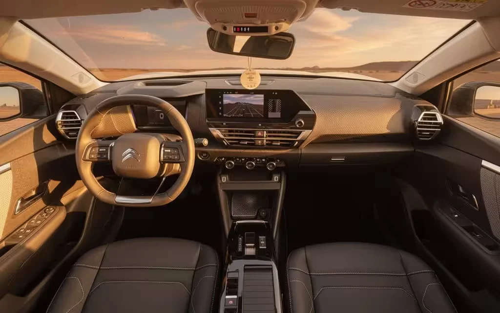 Citroen C4 2024 dashboard and infotainment – rental in Dubai