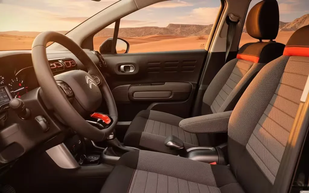 Citroen C3 2022 interior view showing trim – rental in Dubai