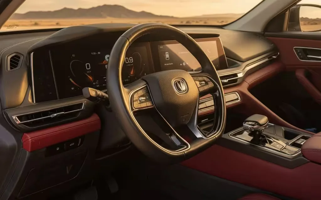 Changan Cs75 2022 dashboard and infotainment – rental in Dubai