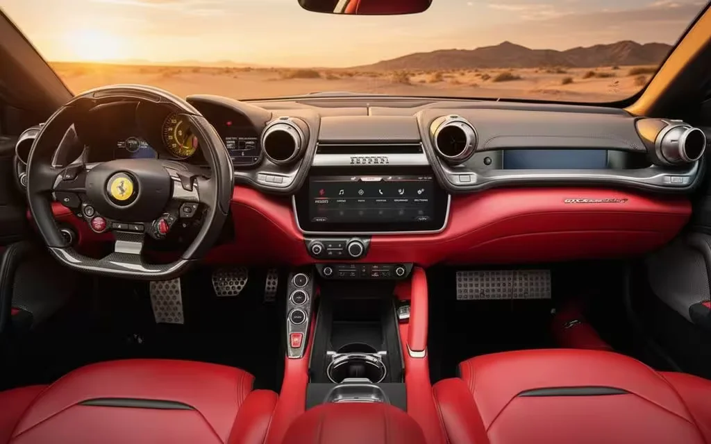 Ferrari Gtc4Lusso 2024 dashboard and infotainment – rental in Dubai