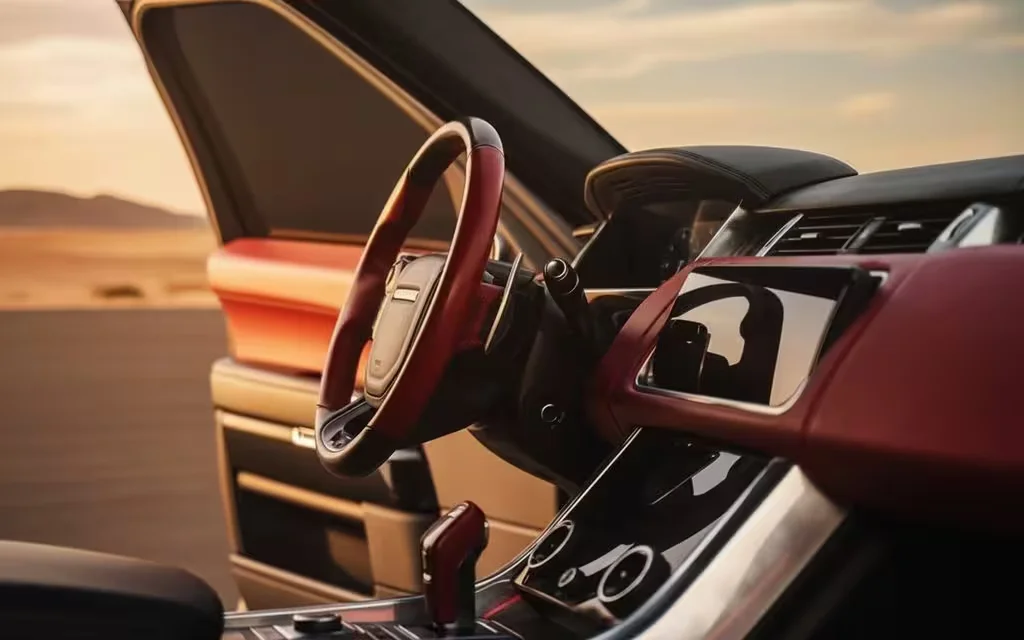 LandRover RangeRoverSport 2020 interior view showing trim – rental in Dubai