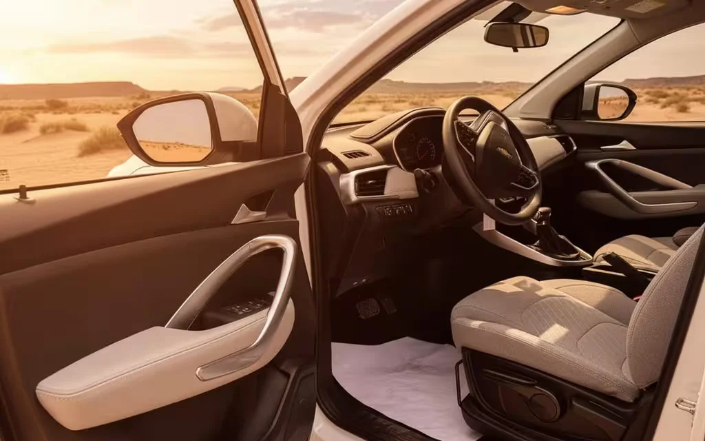 Chevrolet Captiva 2026 interior view showing trim – rental in Dubai