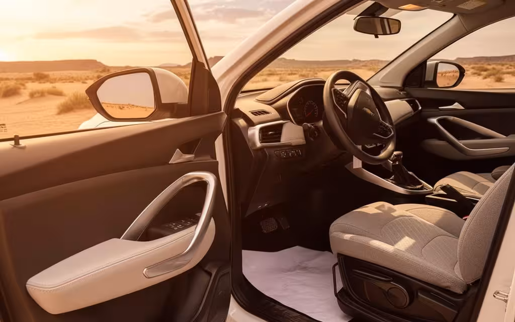 Chevrolet Captiva 2026 interior view showing trim – rental in Dubai