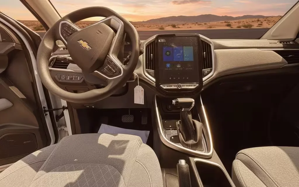 Chevrolet Captiva 2026 interior view showing trim – rental in Dubai