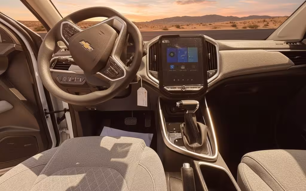 Chevrolet Captiva 2026 interior view showing trim – rental in Dubai