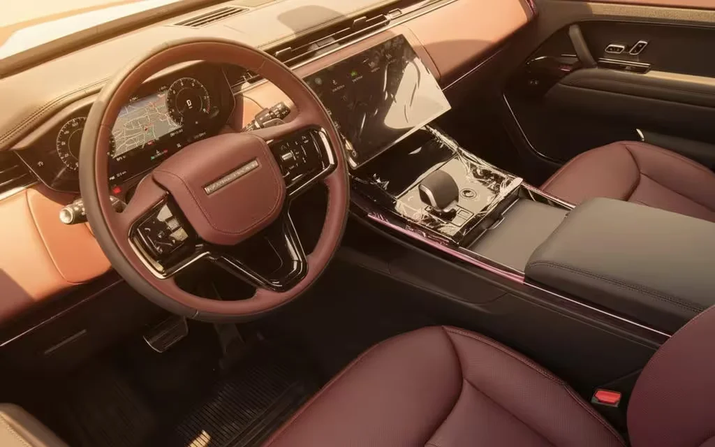 LandRover RangeRoverSport 2025 interior view showing trim – rental in Dubai