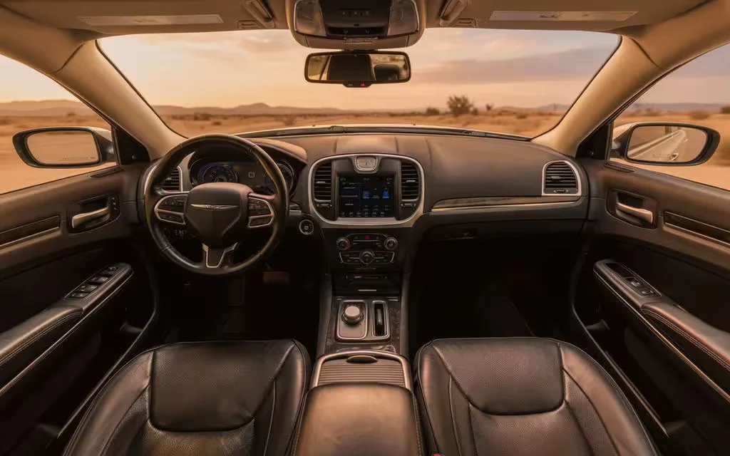 Chrysler 300 2021 dashboard and infotainment – rental in Dubai