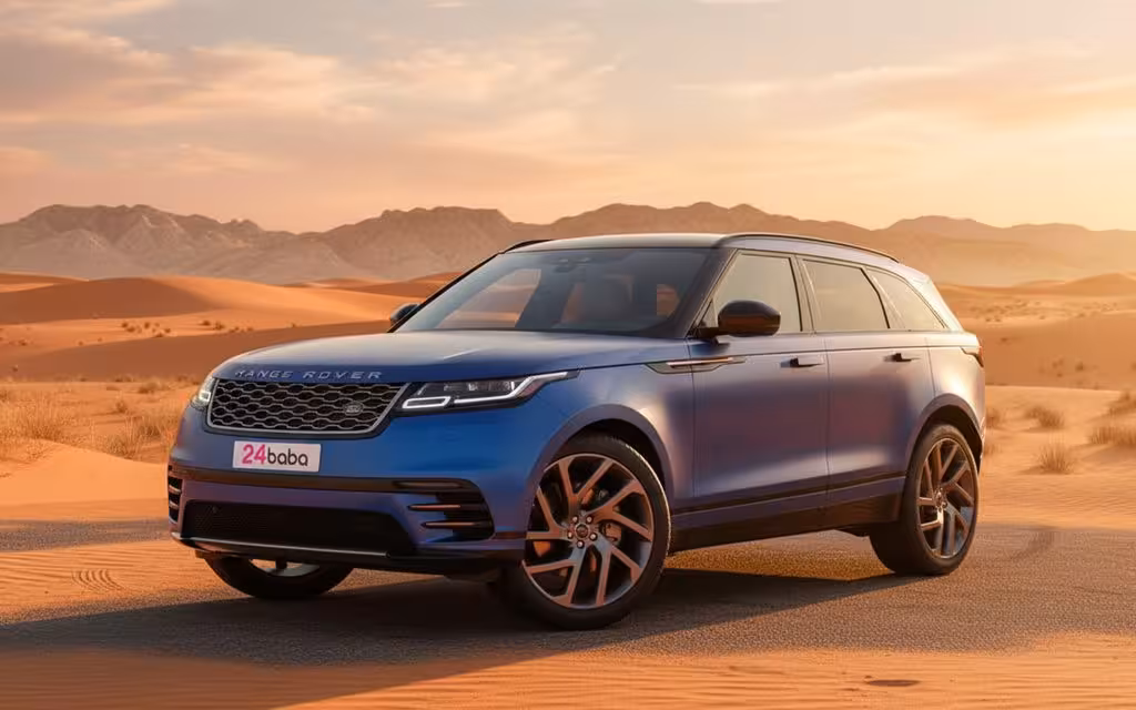 LandRover RangeRoverVelar 2021 Blue cover image – rental in Dubai