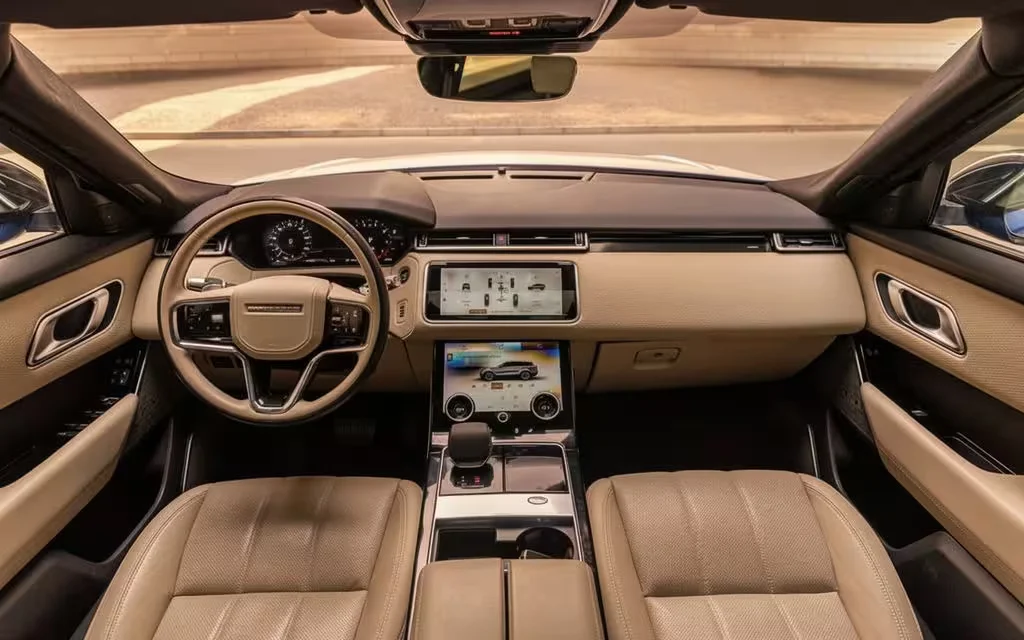 LandRover RangeRoverVelar 2021 interior view showing trim – rental in Dubai