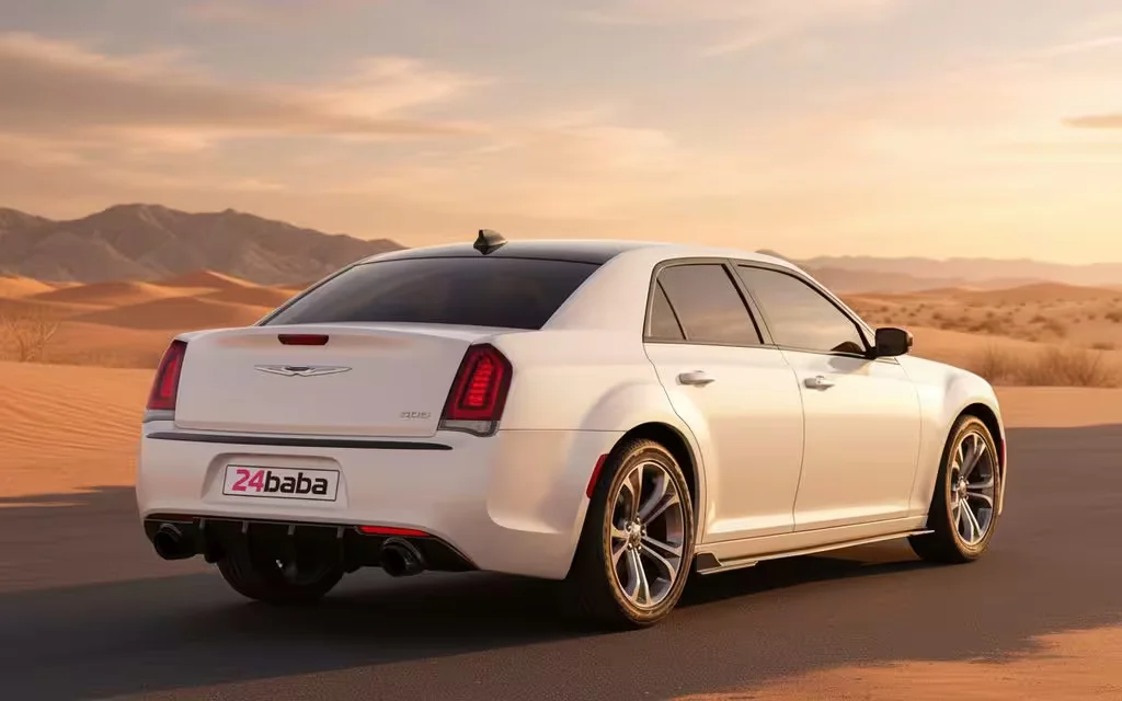 Chrysler 300 2025 White parked outdoor scene – rental in Dubai